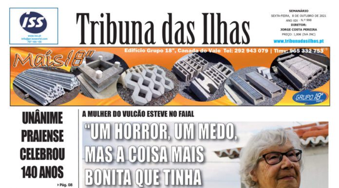 Capa da edição n.º 998 de 8 de outubro 2021