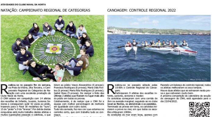 Página da responsabilidade do Clube Naval da Horta