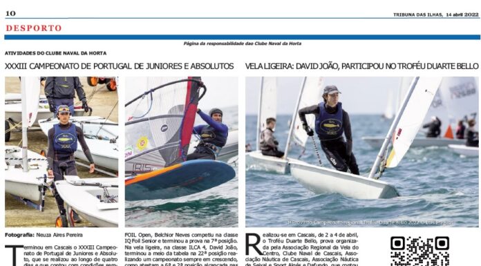 Página da responsabilidade do Clube Naval da Horta