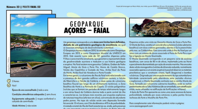 Projeto Faial 52 n.º22: Geoparque Açores-Faial