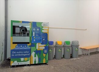 Sistema de depósito de embalagens não reutilizáveis a funcionar no Faial