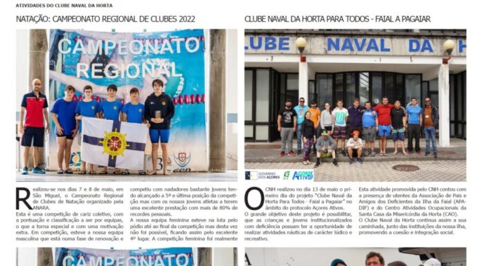 Página da responsabilidade do Clube Naval da Horta