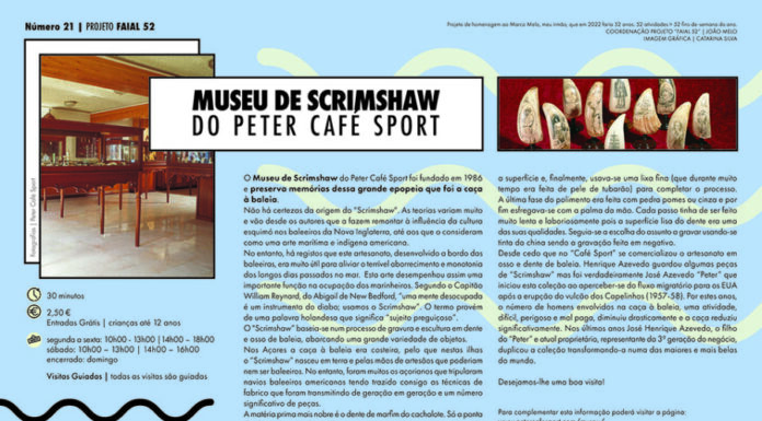Projeto Faial 52: Museu de Scrimshaw do Peter Café Sport