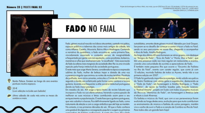 Projeto Faial 52: Fado no Faial