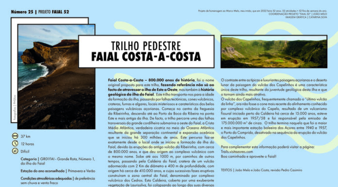 Projeto Faial 42: Trilho Pedestre Faial costa-a-costa