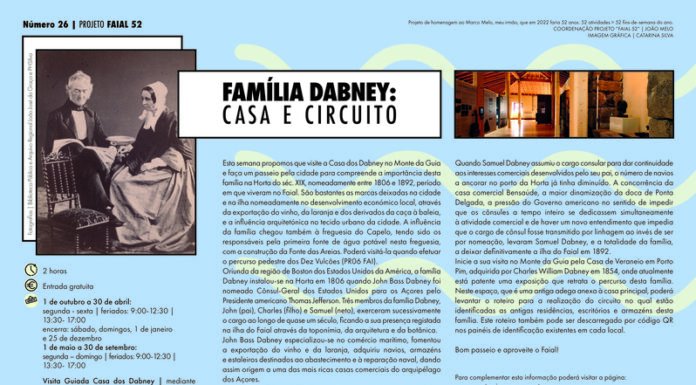 Projeto Faial 52: Família Dabney – Casa e Circuito