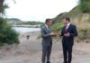 Alonso Miguel visita novo acesso ao areal da Praia de Porto Pim
