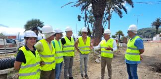 Vereadores do PS na Câmara Municipal da Horta visitam obra da nova frente mar da cidade