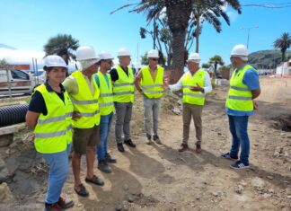 Vereadores do PS na Câmara Municipal da Horta visitam obra da nova frente mar da cidade