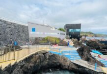 Exposição sobre cuidados a ter com o sol nas piscinas da Lagoa