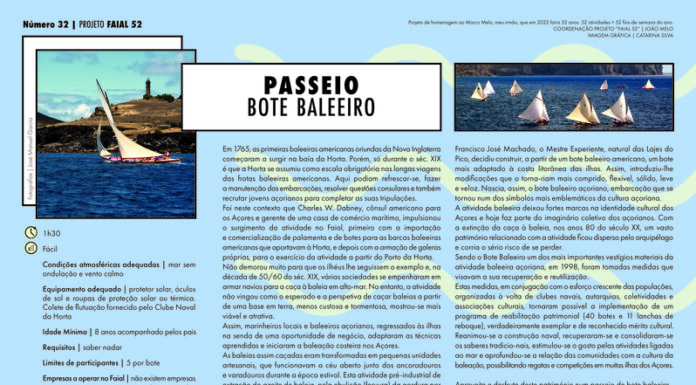 Projeto Faial 52: Passeio de bote baleeiro