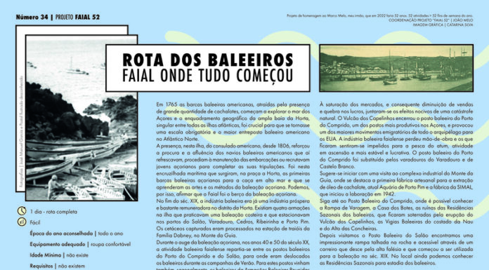 Projeto Faial 52: Rota dos Baleeiros – Faial onde tudo começou