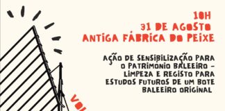 Fábrica da Baleia promove ação de sensibilização com limpeza e registo de um bote baleeiro