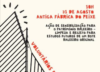 Fábrica da Baleia promove ação de sensibilização com limpeza e registo de um bote baleeiro