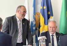 Ferreira congratula Braia Ferreira pela presidência da Federação dos Bombeiros dos Açores