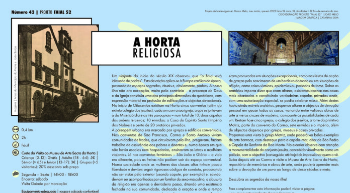 Projeto Faial 52: A Horta Religiosa