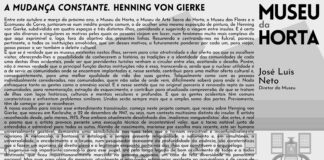 Museu da Horta | A Mudança Constante. Henning Von Gierke