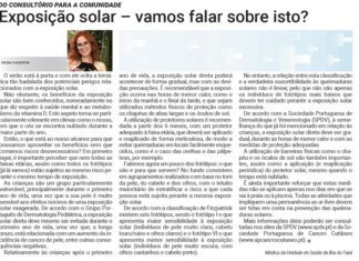 Do consultório para a comunidade | Exposição solar – vamos falar sobre isto?