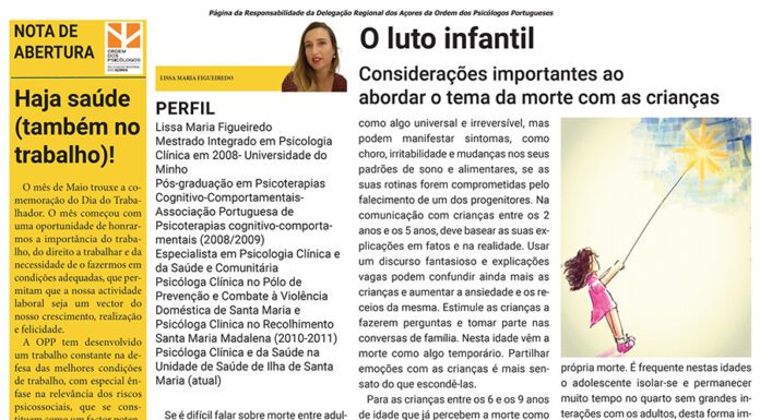 Página da Responsabilidade da Delegação Regional dos Açores da Ordem dos Psicólogos Portugueses