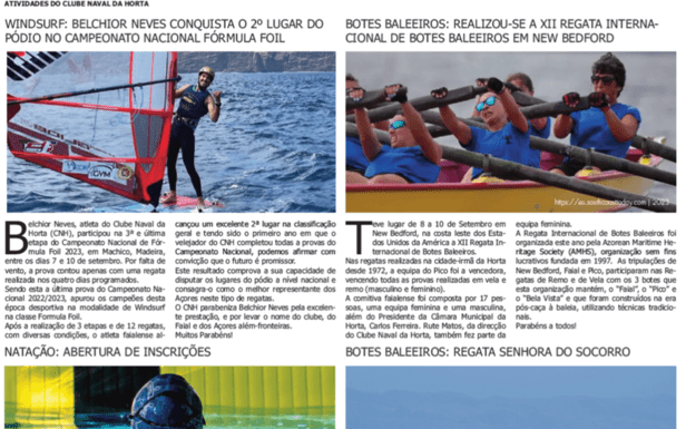 Atividades do Clube Naval da Horta