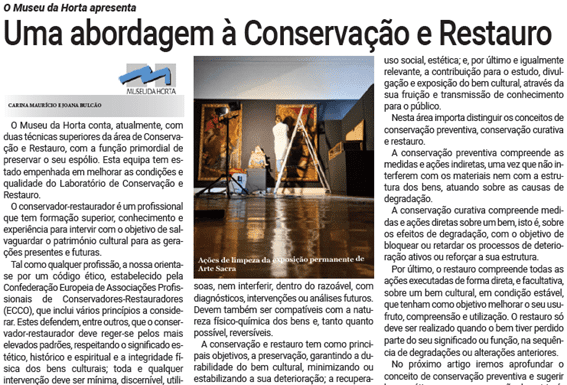 O Museu da Horta apresenta | Uma abordagem à Conservação e Restauro
