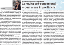 DO CONSULTÓRIO PARA A COMUNIDADE | Consulta pré-concecional – qual a sua importância