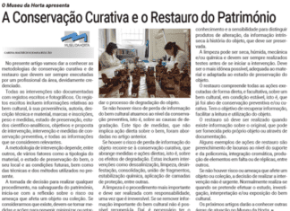 O Museu da Horta apresenta | A Conservação Curativa e o Restauro do Património