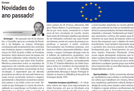 Europa | Novidades do ano passado!