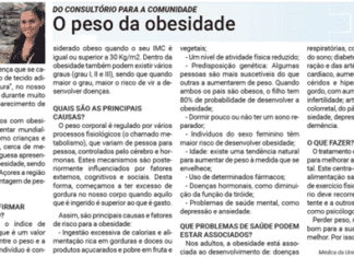 Do consultório para a comunidade | O peso da obesidade