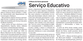 O Museu da Horta apresenta | Serviço Educativo