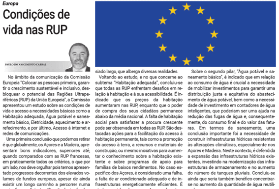 Europa | Condições de vida nas RUP