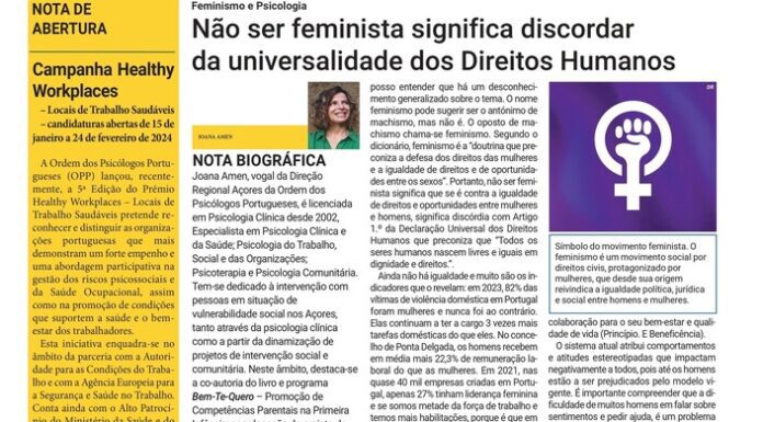 Página da Responsabilidade da Delegação Regional dos Açores da Ordem dos Psicólogos Portugueses