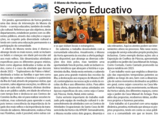 O Museu da Horta apresenta | Serviço Educativo