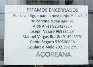Agencia da Açoreana na Horta fechou