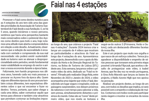 Faial nas 4 estações