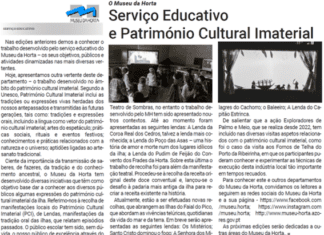 O Museu da Horta apresenta | Serviço Executivo e Património Cultural Imaterial