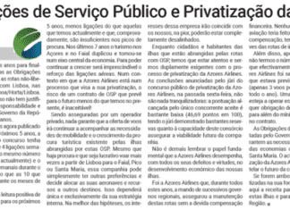 Obrigações de Serviço Público e Privatização da SATA