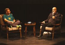 MiratecArts atribui Prémio Atlante ao escritor Valter Hugo Mãe Terry Costa em conversa com Valter Hugo Mãe