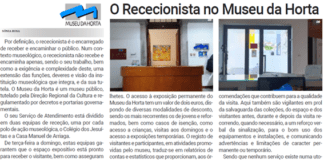 O Rececionista no Museu da Horta