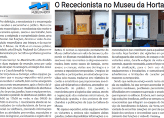 O Rececionista no Museu da Horta