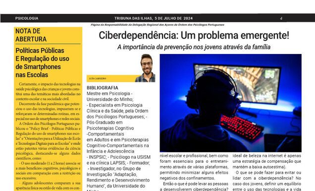 Página da Responsabilidade da Delegação Regional dos Açores da Ordem dos Psicólogos Portugueses
