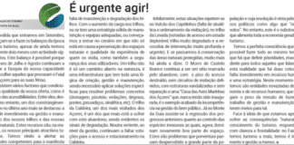 É urgente agir!