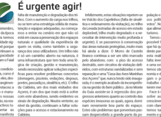 É urgente agir!