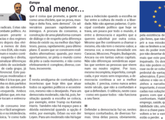 Europa | O mal menor…