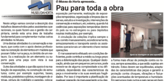 O Museu da Horta apresenta | Pau para toda a obra