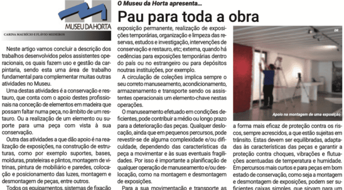 O Museu da Horta apresenta | Pau para toda a obra