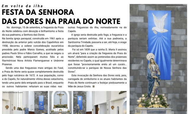 Em volta da ilha | Festa da Senhora das Dores da Praia do Norte