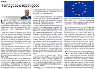 Europa | Tentações e repetições