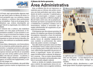 O Museu da Horta apresenta… Área Administrativa