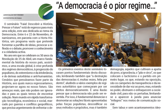 “A democracia é o pior regime…”